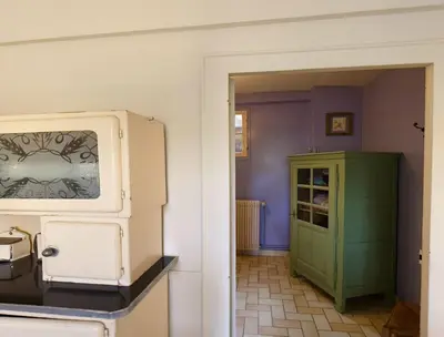 Cuisine ou kitchenette dans l'établissement Les Rouges Gorges