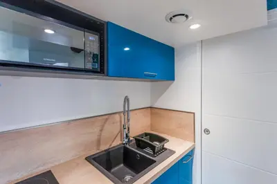 Cuisine ou kitchenette dans l'établissement Le Quai amiénois - Nid douillet moderne face à la Cathédrale
