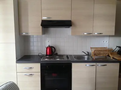 Cuisine ou kitchenette dans l'établissement GITE DE L'AVENUE VERTE