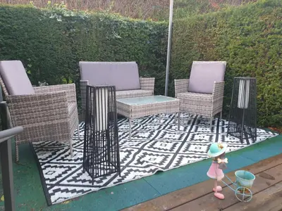 Balcon ou terrasse dans l'établissement Le Mouton Gras