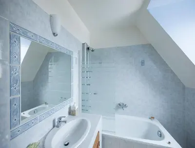 Salle de bains dans l'établissement Château du Jard