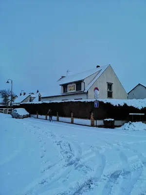 L'établissement Au Nid de Tillé en hiver