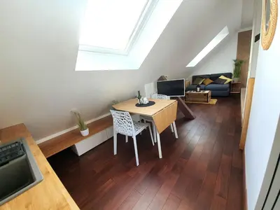 Télévision ou salle de divertissement dans l'établissement Appartements Up & Down by Beds76