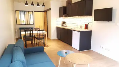 Cuisine ou kitchenette dans l'établissement Welk'Home Loft Rouen CHU - Coeur Historique