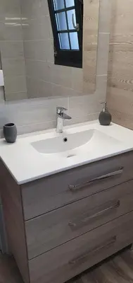 Salle de bains dans l'établissement Gite à la ferme
