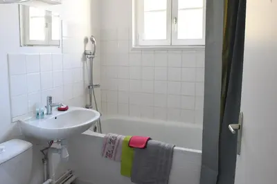 Salle de bains dans l'établissement Le Verdier