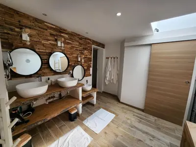 Salle de bains dans l'établissement L'escapade Romantique