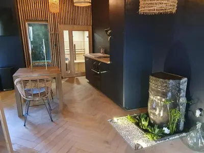 Cuisine ou kitchenette dans l'établissement L'escapade Romantique