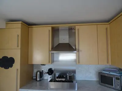 Cuisine ou kitchenette dans l'établissement Duplex residence d'orléans