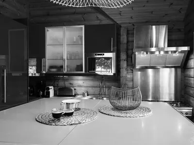 Cuisine ou kitchenette dans l'établissement Cottage XL 4 stars Dieppe Normandie