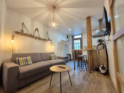 Cuisine ou kitchenette dans l'établissement studi'home