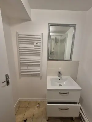 Salle de bains dans l'établissement Le Goéland