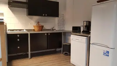 Cuisine ou kitchenette dans l'établissement L'Abaca 21