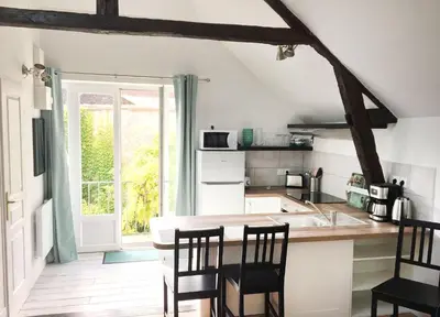 Cuisine ou kitchenette dans l'établissement Les gîtes du Clos Saint-Martin
