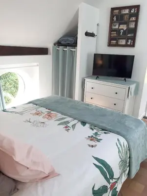 Un ou plusieurs lits dans un hébergement de l'établissement Les gîtes du Clos Saint-Martin
