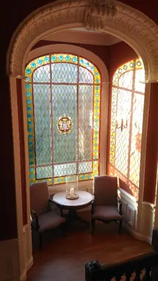 Coin salon dans l'établissement Chateau-Hotel De Belmesnil