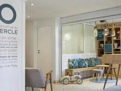 Coin salon dans l'établissement Aparthotel Adagio Access Carrières Sous Poissy