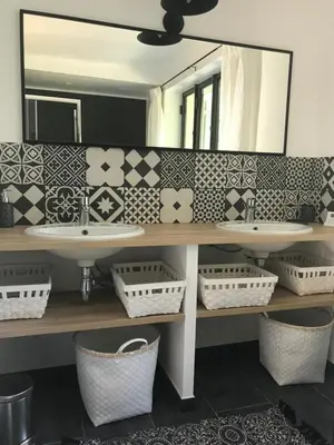 Salle de bains dans l'établissement Domaine du Plessis