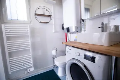 Salle de bains dans l'établissement Appart Coeur de Rouen - Le Roi