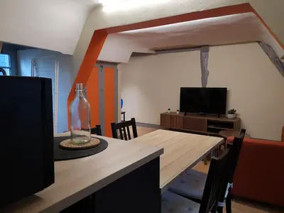 Télévision ou salle de divertissement dans l'établissement Le Perchoir (Hotel de ville / 40m22 / 1ch / 2-4pers )