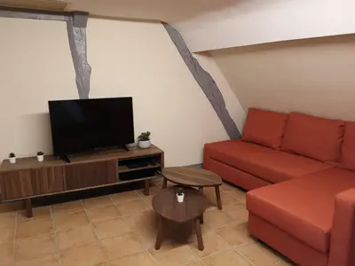 Télévision ou salle de divertissement dans l'établissement Le Perchoir (Hotel de ville / 40m22 / 1ch / 2-4pers )
