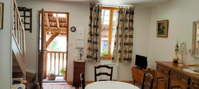 Coin salon dans l'établissement Le Gite de Lili