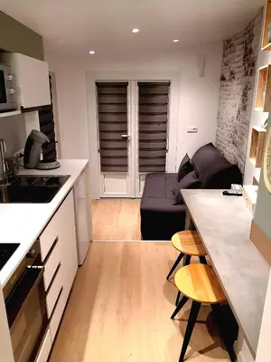 Cuisine ou kitchenette dans l'établissement Le cabanon
