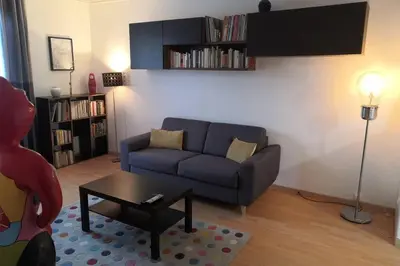 Coin salon dans l'établissement Appartement proche de Paris comme à la maison