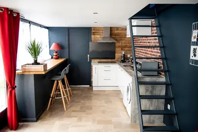 Cuisine ou kitchenette dans l'établissement Le cottage du clos des Forges
