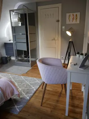 Un ou plusieurs lits dans un hébergement de l'établissement Le Manoir de Louviers