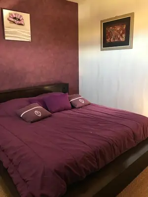 Un ou plusieurs lits dans un hébergement de l'établissement Chambres d'hôte du Domaine de la Reine Blanche