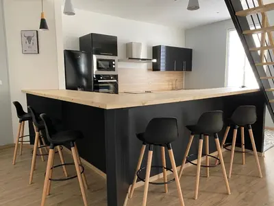 Cuisine ou kitchenette dans l'établissement Family Villa 29