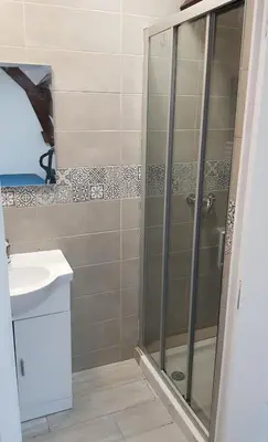Salle de bains dans l'établissement Au coeur de nos campagnes