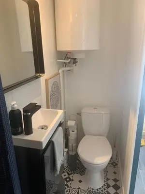 Salle de bains dans l'établissement Appart' Studette Cosy - STADE U ARENA