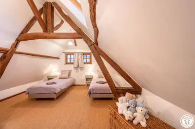 Coin salon dans l'établissement Le Logis Bleu