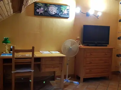 Télévision ou salle de divertissement dans l'établissement Au Grand Sapin Chambres chez l'habitant