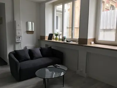 Coin salon dans l'établissement CosyRouen bouquet parking gratuit