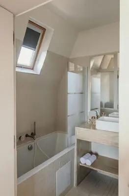 Salle de bains dans l'établissement Hotel Restaurant La Musardiere