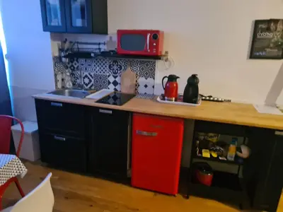 Cuisine ou kitchenette dans l'établissement Escapade Amiens