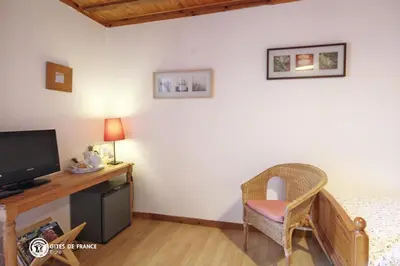 Télévision ou salle de divertissement dans l'établissement Les Chambres du Chataignier