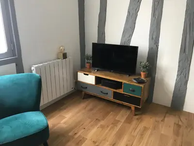Télévision ou salle de divertissement dans l'établissement Charmant T1 Vieux Rouen