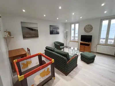 Coin salon dans l'établissement Le Nid de la Baie de Somme