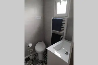 Salle de bains dans l'établissement Tiny house