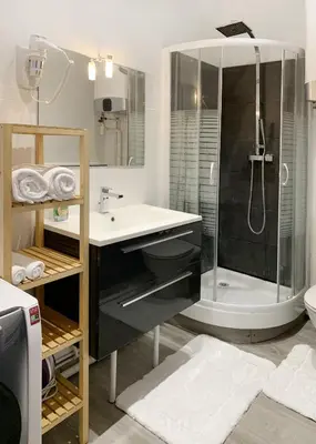 Salle de bains dans l'établissement Suite Cosy Flat - Hyper-Centre avec sauna privatif
