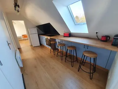 Cuisine ou kitchenette dans l'établissement Granne de Lin étage
