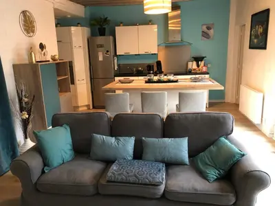 Cuisine ou kitchenette dans l'établissement Chambre privée Triel-sur-Seine