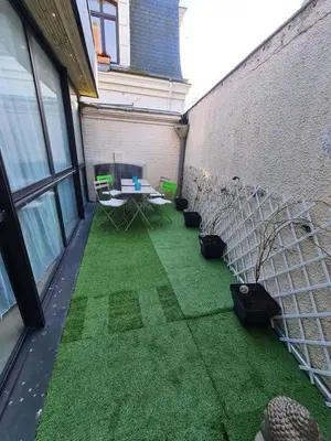 Jardin de l'établissement Charmant Dieppois, 2 chambres, centre ville