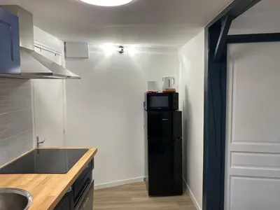 Cuisine ou kitchenette dans l'établissement L’Escapade Normande