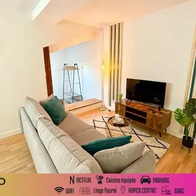 Duplex au pied de la gare - NETFLIX - Hyper-centre