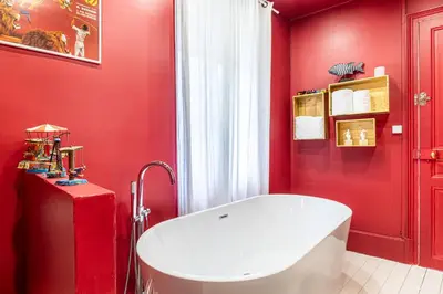 Salle de bains dans l'établissement La Villa Lauvray
